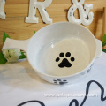 Lovely Fashion Pet Ceramic Dog Bowl with Handle